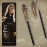 Stylo baguette et marque-page lucius malefoy