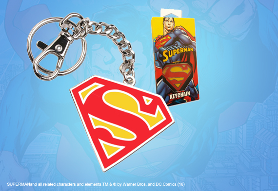 Porte-clé logo Superman en couleur