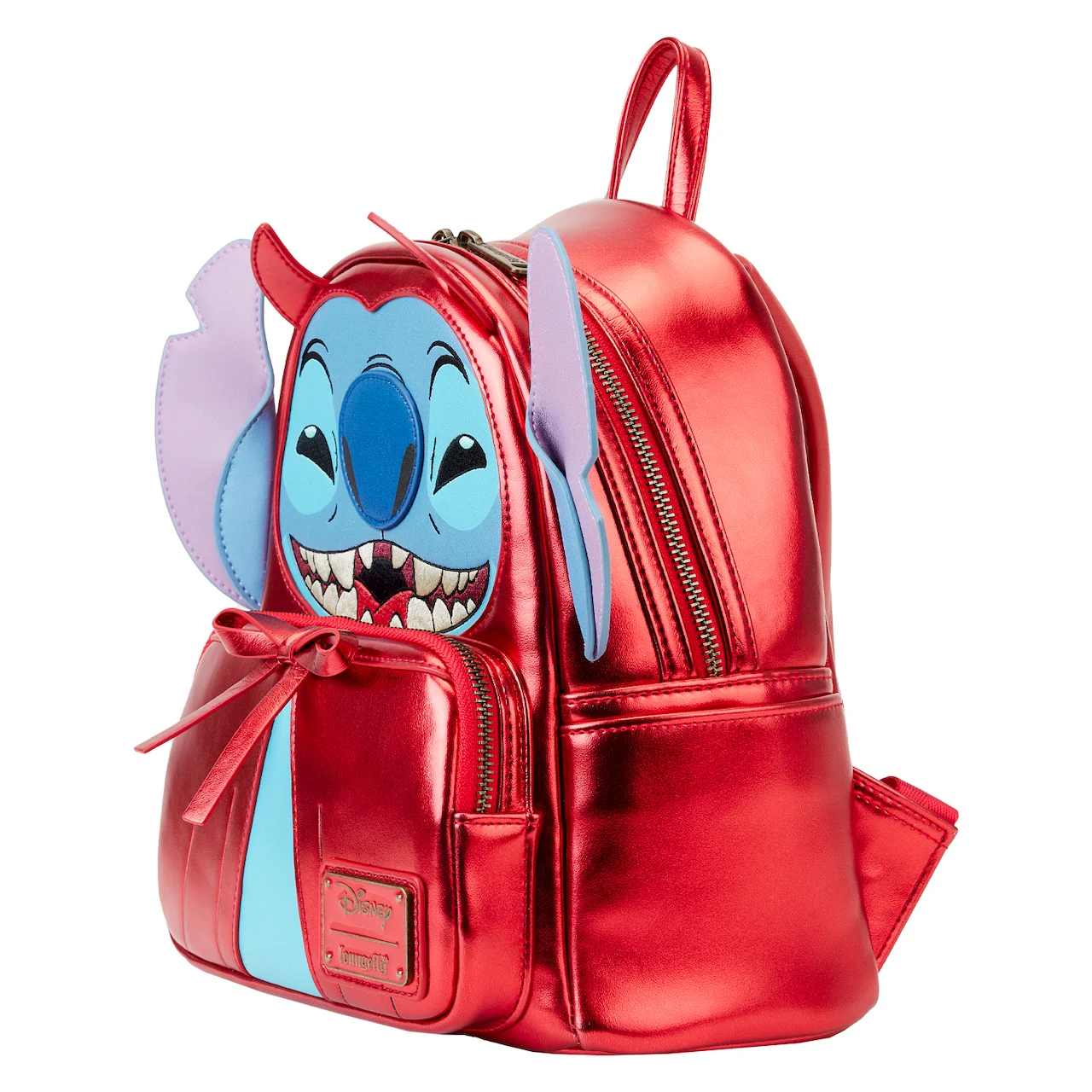 Mini sac à dos Loungefly Lilo & Stitch "Stitch Diable" vue de côté