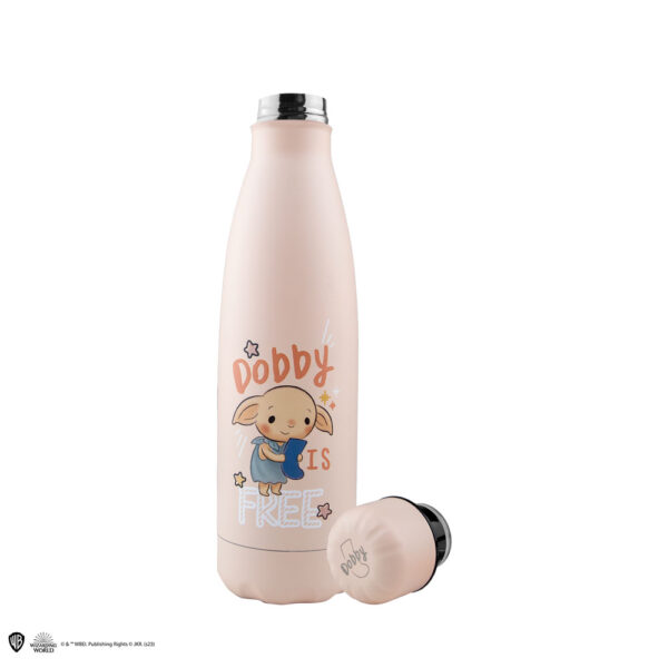 gourde isotherme Harry Potter (500 ml) "Dobby is free" vue de devant ouverte