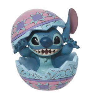 Figurine Stitch - Un extraterrestre éclos ! - Point en oeuf de Pâques - Disney Traditions