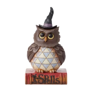 Figurine Chouette sur Livre Halloween - Heartwood Creek