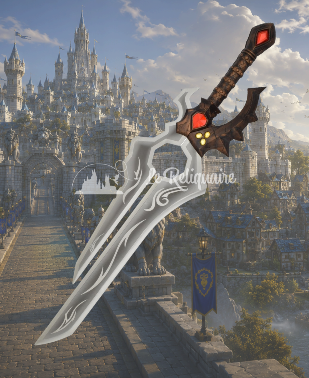 WOW - Varian Wrynn - Shalamayne 1 Réplique décorative inspirée de Varian Wrynn - Shalamayne - World Of Warcraft – Image 1