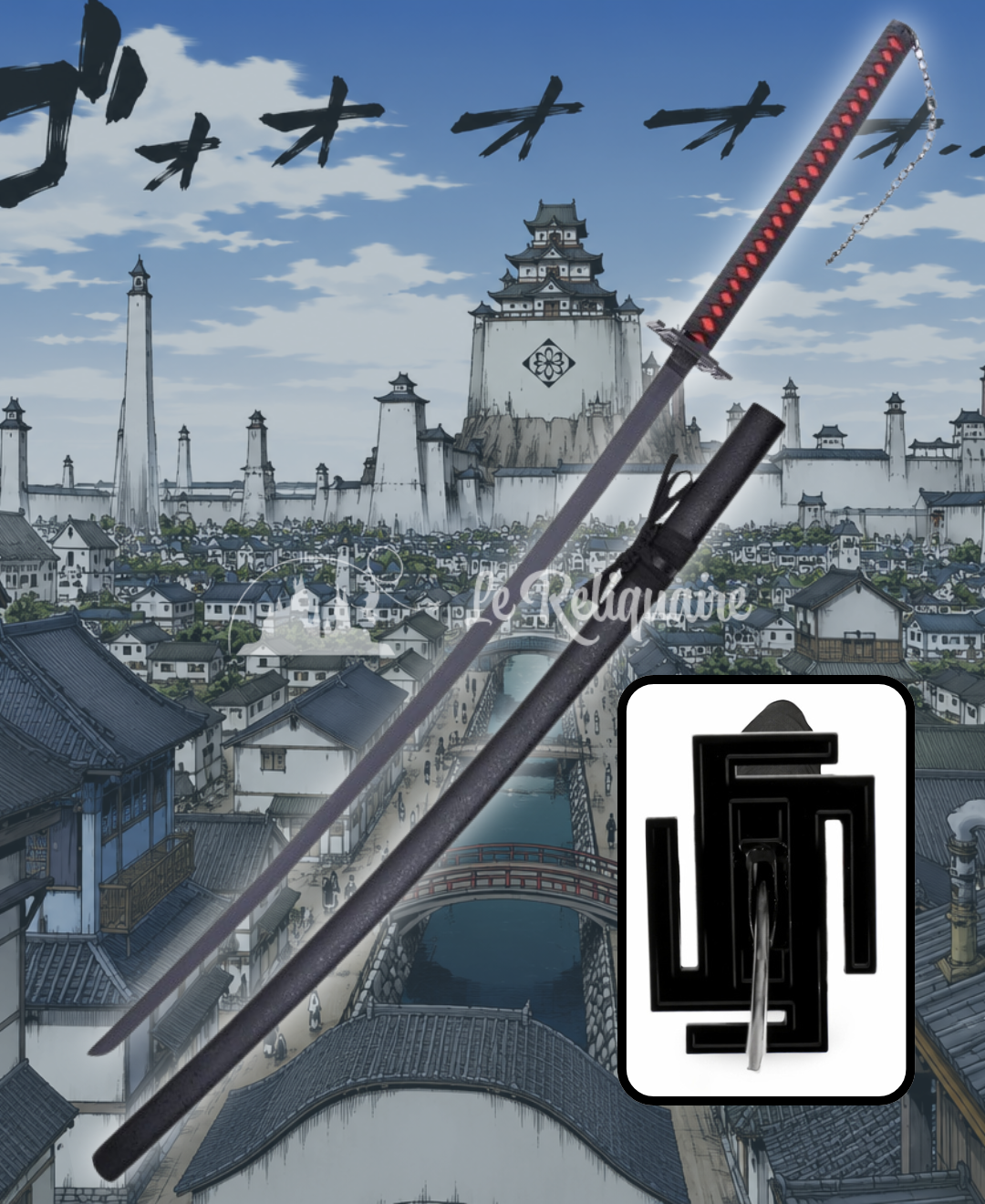 Bleach - Ichigo Bankai 140cm Réplique décorative inspirée de Bleach - Ichigo Kurosaki- Zangetsu 140 cm – Image 1