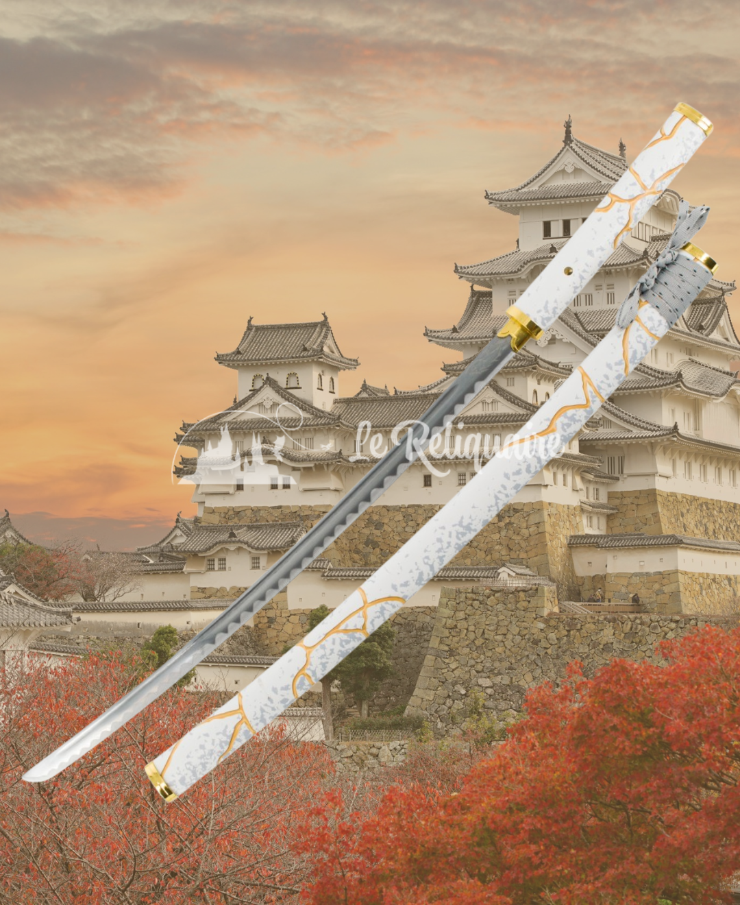 Ghost of Yotei – GILDED DAWN 1 Réplique décorative inspirée de Ghost of Yōtei – Gilded Dawn Katana – Image 1