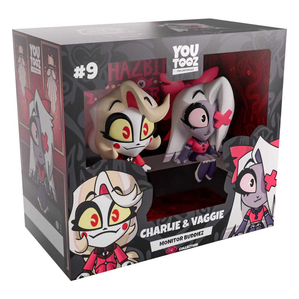 HZH1 Hazbin Hotel Vinyl figurines Charlie & Vaggie Monitor Buddiez – Image 1