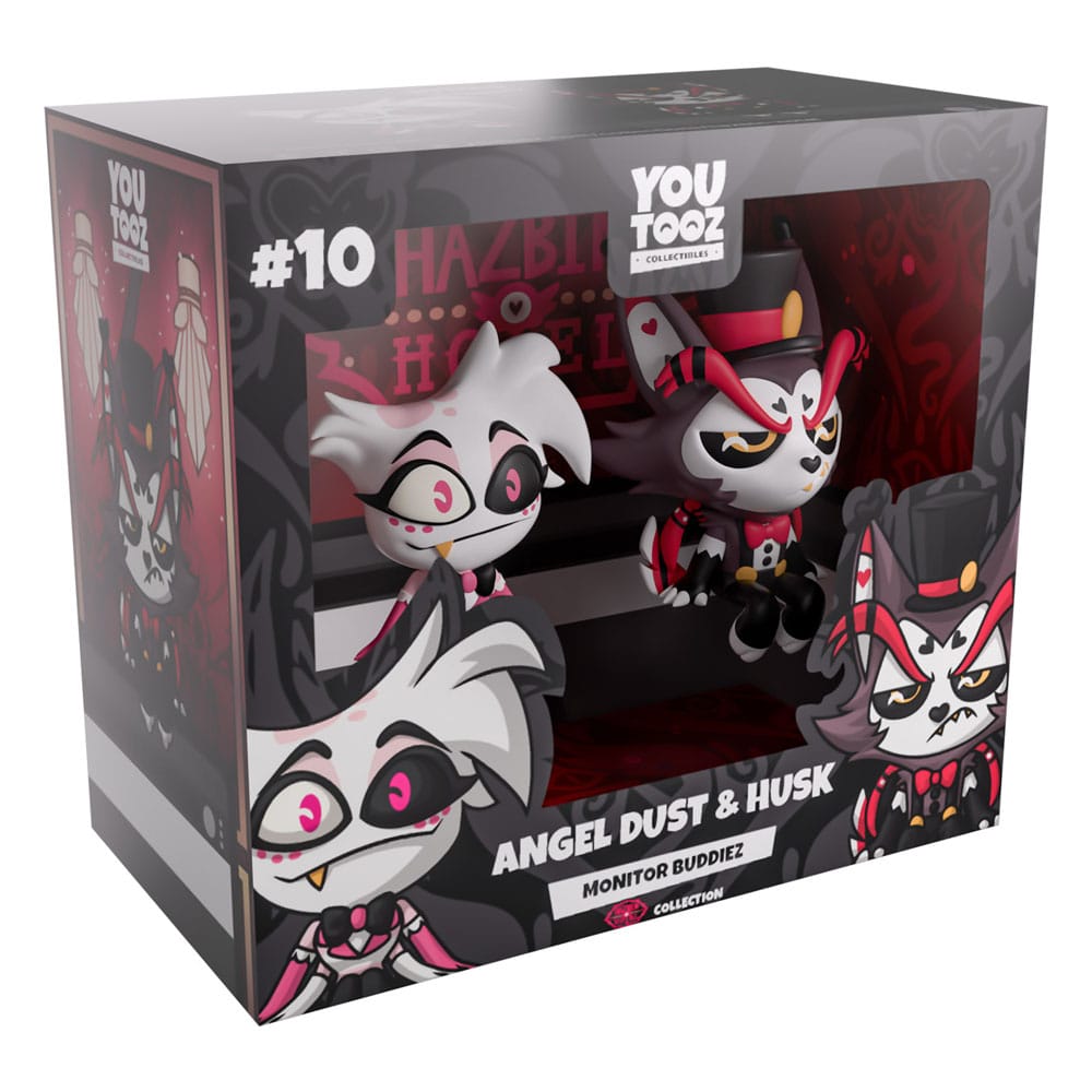 HZH1 Hazbin Hotel Vinyl figurines Angel Dust & Husk Monitor Buddiez – Image 1