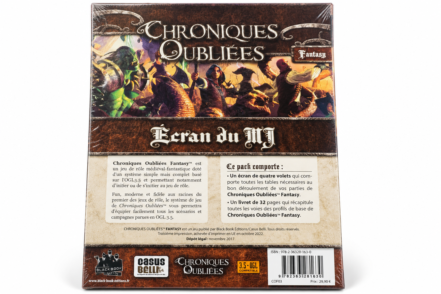 Chroniques oubliées écran du MJ 29.90 Chroniques oubliées écran du MJ 29.90